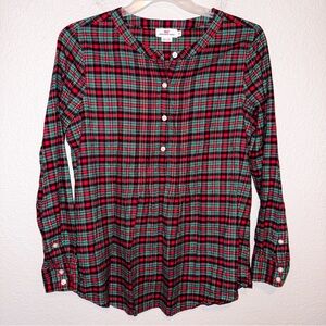 Vineyard Vines Brushed Twill Holiday Plaid Popover Tunic